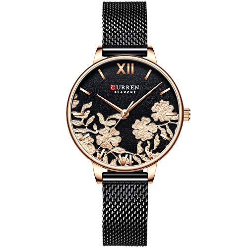 Reloj de Pulsera para Mujer con Correa de Acero Inoxidable y Cuarzo
