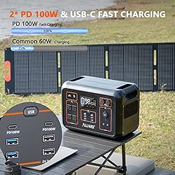 ALLWEI Solar Generator 2000W with 1 * 200W Solar