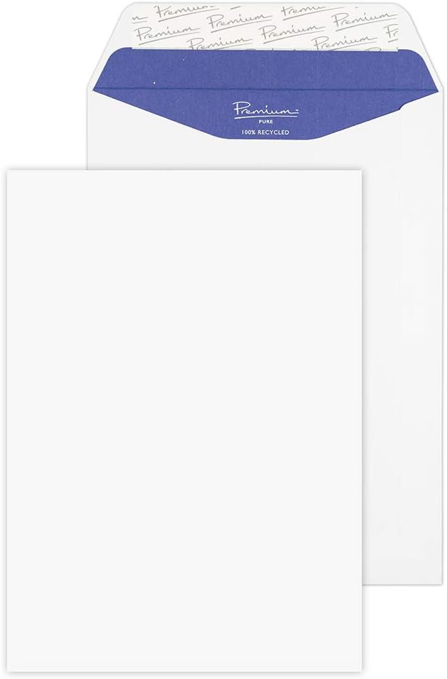 Blake Pure C5 229 x 162 mm 120 gsm Recycled Peel & Seal Pocket Envelopes (RP83893) Super White Wove - Pack of 500