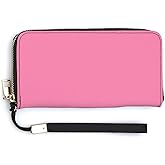 Emersakaler PU Leather Wristlet Wallet for Women,Zip Around Clutch Purse,Long Credit Card Holder