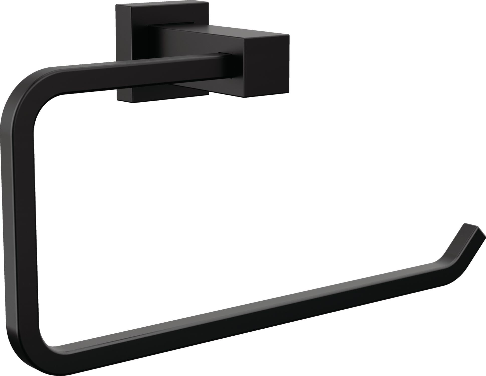 Delta Faucet Velum Towel Ring, Black Bathroom Wall Mounted Ring, Hand Towel Ring, Towel Holder, Matte Black IAO20846-BL