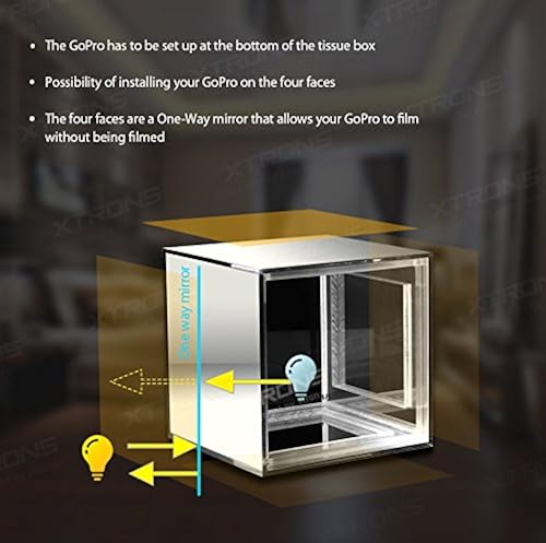 XTRONS® Dpbox02 Tissue Box Cover Mirror for GoPro Action Camera