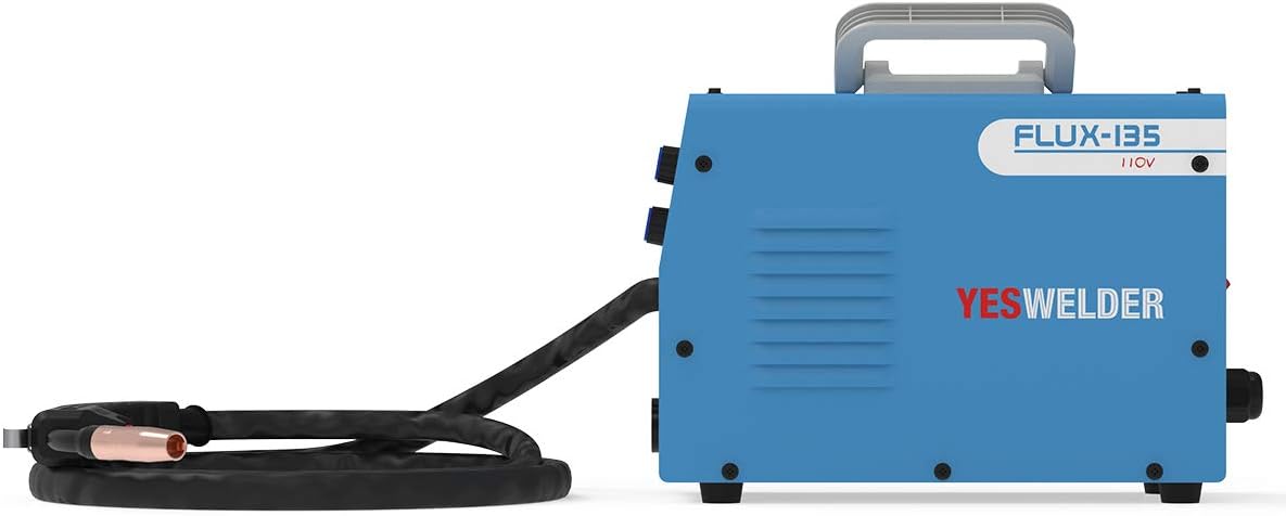 YESWELDER FLUX-135 Flux Core MIG Welder, 135A Gasless IGBT Inverter Welding Machine 110V - - 