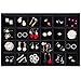 Valdler Velvet Stackable 24 Grid Jewelry Tray Showcase Display Organizer