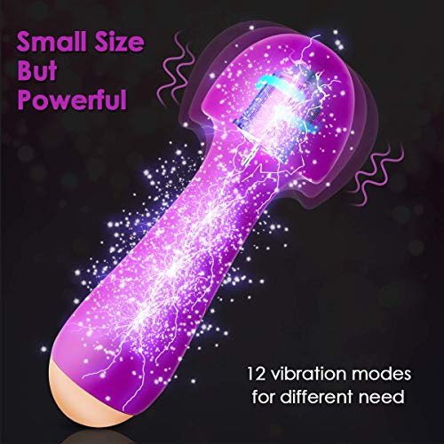 Mini Wand Massager,Hizek Powerful Cordless Portable Small Size Personal Handheld Massager,Deep Tissue Electric Massagers for Back Neck Shoulder Legs,Sports Recovery,Best for Travel