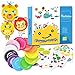 Here Fashion Pack of 12 Sticker Paper Plate Art Kit for Kids Toddler Crafts Art Toys - Transform Simple Paper Plates into Friendly Animals, Perfect for Craft Parties, Groups and The Classroom