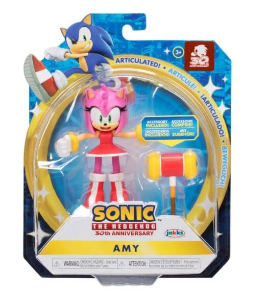 Sonic the Hedgehog 10.2cm Articulated Action Figure Collection (Choose Figure) (Amy (30th Anniversary)) — image 1