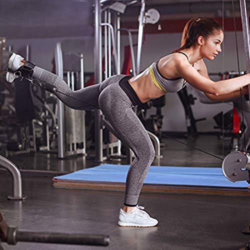 image for TOBWOLF 2 PCS Fitness Ankle Straps for Women & Men, D-Ring Ankle Cuffs