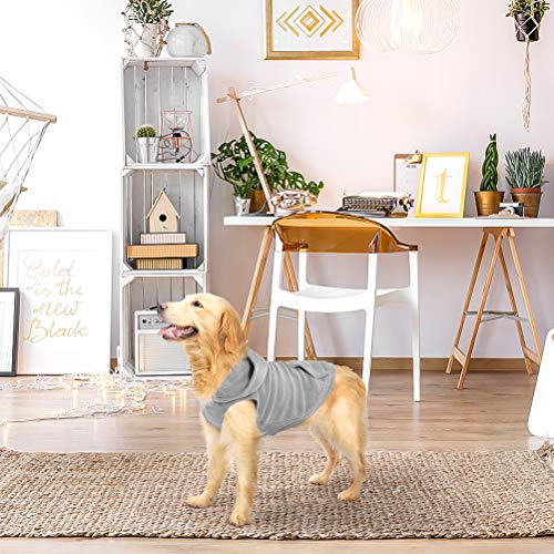 EXPAWLORER Fleece Dog Hoodies with Pocket, Cold Weather Spring Vest