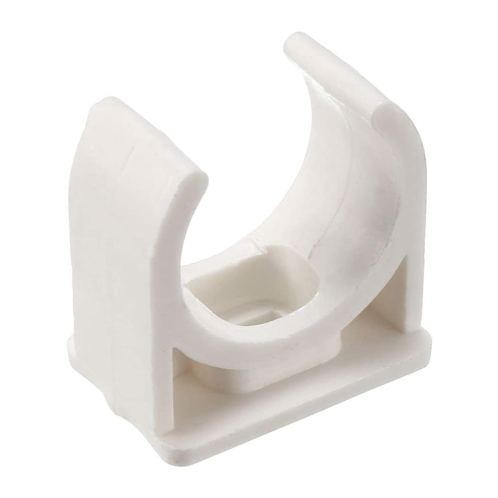 Photo 1 of 100 Pcs U-Shaped PVC Water 16mm Pipe Clamps Clips, U-Shaped Buckles Fit for 1/2" (16mm) Water Pipes and TV Trays Tubing Hose Hanger Support Pex Tubing ?White 16mm?
