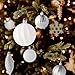 RN’D Christmas Decorative Ball Ornaments – White and Silver Christmas Ball Hanging Xmas Tree Ornament Decoration Set Assorted Shapes and Sizes with Hooks - 75 Piece Set