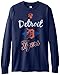 MLB Detroit Tigers Men's 58T Long Sleeve Tee, Navy, Medium