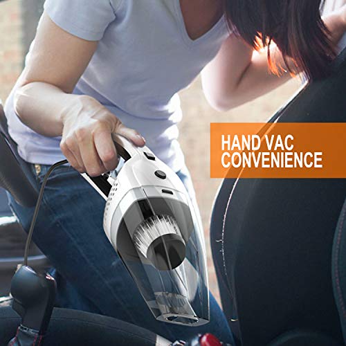Car Vacuum Cleaner High Power Portable Handheld Vacuum for Car, DC 12-Volt 120W Wet/Dry Corded Auto Interior Mini Vacuum Cleaner for Car Use Only-4800 Pa Stronger Suction Power - Storage Bag-2019