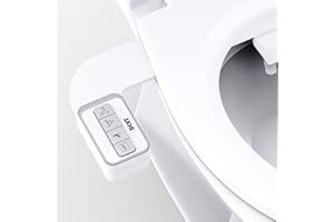 DCET Bidet Attachment for Toilet - Non-Electric Self-Cleaning Dual Nozzles (Feminine & Rear Wash), Adjustable Water Pressure Control, Fresh Cold Water Sprayer