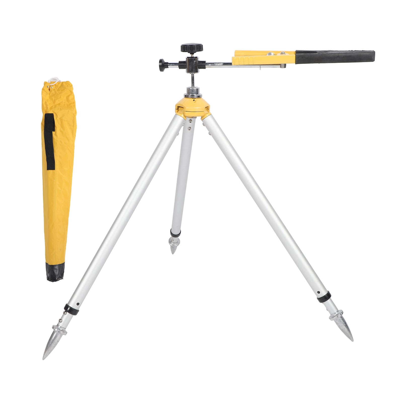 Aluminum Surveying Tripod, Total Station Prism Pole Tripod with Clamp, Survey Equipment for Survey Pole, Rover Rod, GPS Pole, Leveling Staff, Ajustable Height 24.4-34.6in