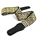 CLOUDMUSIC Guitar Strap Jacquard Weave Strap With Leather Ends Vintage Classical Pattern Design Guitar Picks Free (Vintage Classical Pattern Design 36)