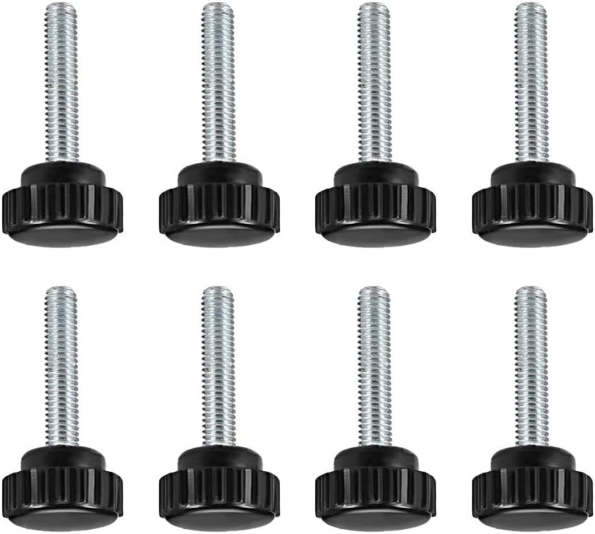 MACHSWON Knurled Clamping Knobs Saw Drill Press Lathe and Routing Jigs Packaging Machinery Printing Equipment Hand Clamping Handle Bolt Hand Knob Screw Replacement Parts M6 x 25mm 8pcs