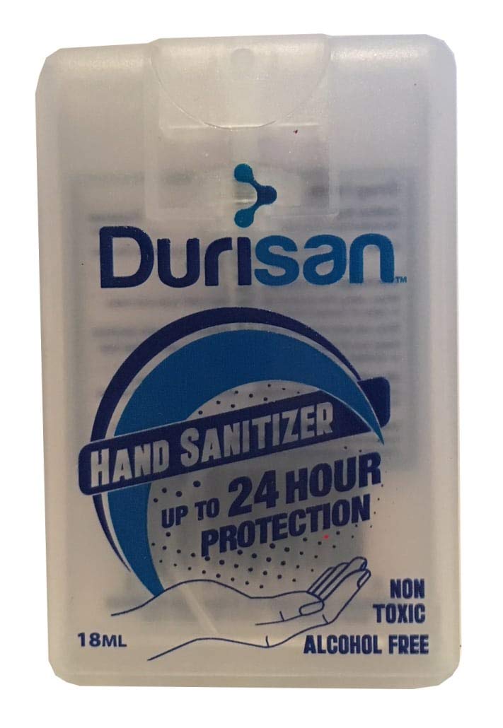 Durisan Travel Hand Sanitizer Alcohol-Free, Long-Lasting, No Odor, Non Toxic, 24 Hour Protection 18 Milliliter Set of 6 Assorted Colors: Industrial & Scientific