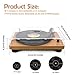 LP&No.1 Retro Record Player Supporting Vinyl to MP3 Recording, 3-Speed Belt Drive Turntable with Built-in Stereo Speakers and RCA Output, Yellow Wood Finishthumb 1