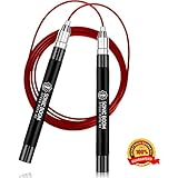 Epitomie Fitness Sonic Boom M2 High Speed Jump Rope - Patent Pending Self-Locking, Screw-Free Design – Weighted, 360 Degree Spin, Silicone Grip with 2 Speed Rope Cables for Home Workout, & More