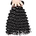 BLACKMOON HAIR Brazilian Virgin Hair Deep Wave Bundles Unprocessed Virgin Remy Human Hair Extension Deep Curly Hair Weave Natural Color