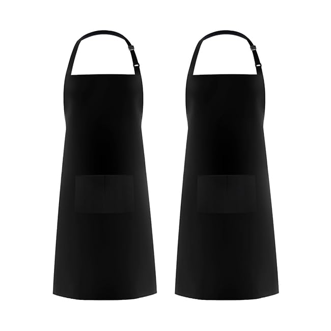Syntus 2 Pack Adjustable Bib Apron Waterdrop R...
