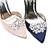 ELEGANTPARK BF 2 Pcs Shoe Clips Butterfly Rhinestones Wedding Party Decoration Silver