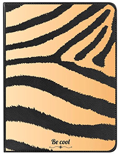 BeCool Funda Tipo Libro para Samsung Galaxy Tab A 7.0 2016 - Carcasa giratoria 360 Grados con función Soporte, Diseño Animal Skin Tigre