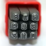 Metal Punch Number Stamps 9 pieces Set 0 to 9, Size 3.0mm