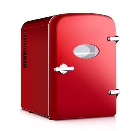 DD 4L Coche Hogar Estudiante Dormitorio Mini Nevera, Red,red ...