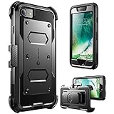 iPhone 7 Case, i-Blason ArmorBox Daul Layer [Full body] [Heavy Duty Protection ] Shock Reduction / Bumper Case with built in Screen Protector for Apple iPhone 7 2016 Release (Black) (Wireless Phone Accessory)