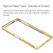 iKNOWTECH Luxury Mirror Back Cover with Metal Aluminum Frame Case For Sony Xperia M4 Aqua (Rosy Gold)