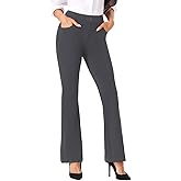 viehunt Womens Straight Leg Stretchy Dress Work Pants Business Office Casual Slacks with Pockets