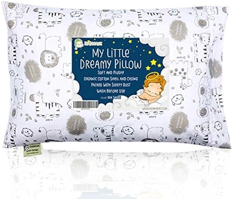 Toddler Pillow With Pillowcase 13x18 Soft Organic Cotton Baby