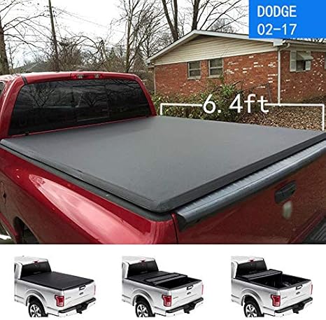 Mago 2002 2017 Dodge Ram 1500 2500 3500 Tonneau Cover Uv Resistant Pvc Leather Folding Cover Fits 6 4ft Truck Cover Amazon Co Uk Sports Outdoors