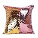 Reeonice Tinksky Tone Glitter Sequins Throw Pillow Cases and Covers Color Changing Scale Home Cushion Sofa Pillowcase Home Decoration