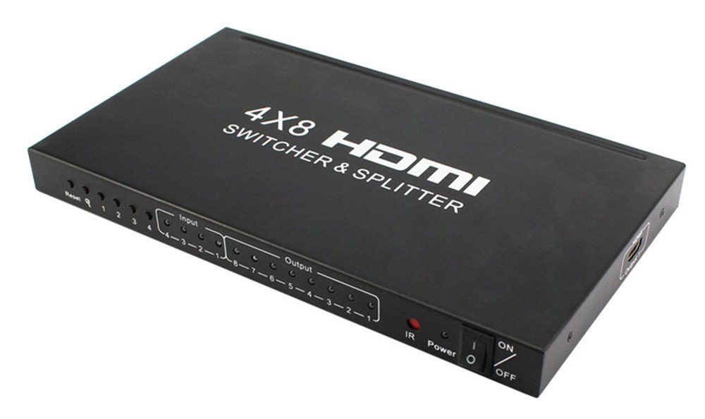 HDMI Switch 4x8 With Remote Control HDMI Switcher Splitter Converter Adapter Support 4K*2K 3D 1080P