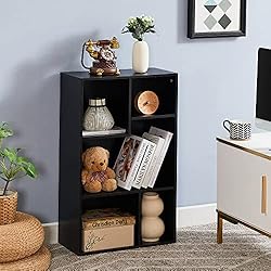 VECELO 5 Cube Modern Bookcases,3 Tier