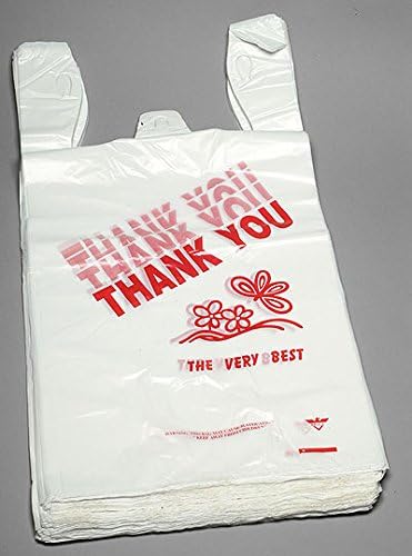 1000ct Large T-shirts Carry-out Thank You Bags 11.5" X 6.25" X 21" 13micron .51mil Plastic Grocery Thank You