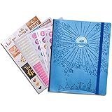 Deluxe Law of Attraction Success Planner - Increase Productivity, Time Management, Passion &amp; Happiness - Life &amp; Week Planner &amp; Gratitude Journal - Non dated (6.9" x 9.8") Rio Blue + Bonus Stickers