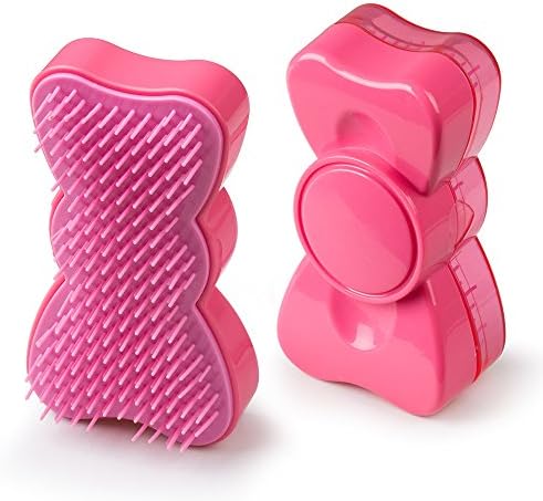 Hair Brush- Bowtie Detangling Comb for Adults, Kids and Toddlers-No Tangle Brush for All Hair Types, Long, Short, Fine, Thick, Curl, Straight-Pink Detangler by SUIKONE