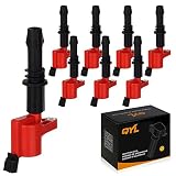 Pack of 8 Red Ignition Coils for Ford Lincoln Mercury V8 V10 4.6L 5.4L 6.8L DG511 C1541 FD508