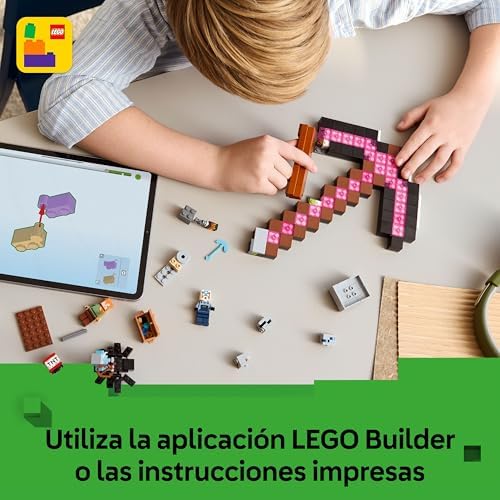 Minecraft The Pico Mine - Brinquedo Interativo - Figuras de Alex, Mineiro e Cavaleiro Aracnídeo Errante - Presente de Jogador Colecionável para Rapazes e Raparigas 8+ Anos 21277