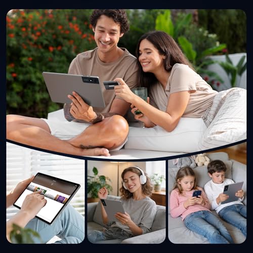 RUSHAR 3K Tablet 13 Inch Android 16 with 36GB RAM+512GB ROM (TF 2TB), 4G LTE & 5G WiFi,11580mAh/Octa Core/Gemini AI/13MP+8MP/18W/90Hz/GPS/Widevine L1/BT 5.0, Tablet with Keyboard, Grey