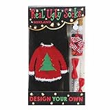 Womens/Girls Christmas Design & Decorate Real Ugly Socks (Black Ugly Sweater)