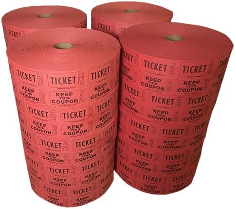Muncie Novelties Double Roll Tickets Full Case - Red (2000x20)
