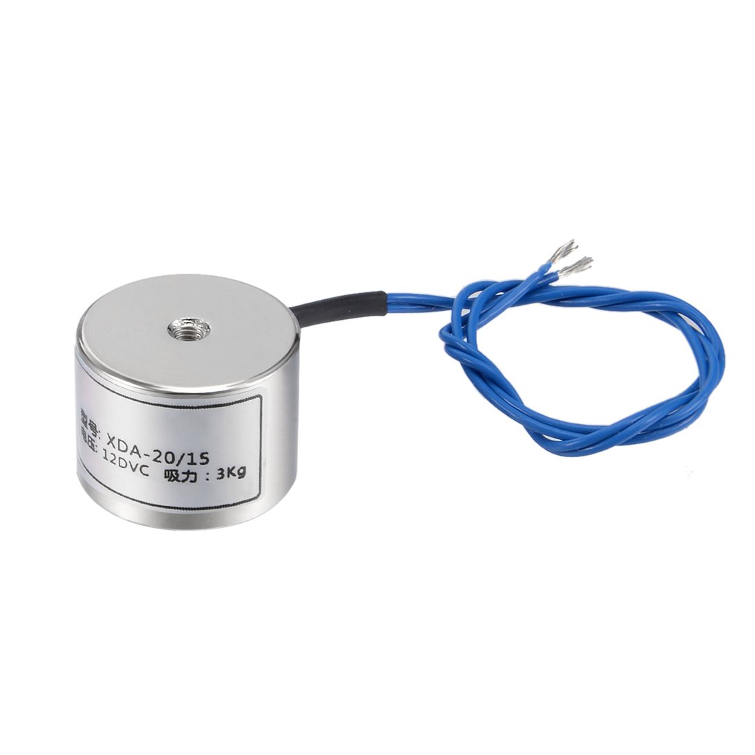 uxcell 80x38mm DC12V 1000N Electric Sucking Disc Solenoid Lift Holding Electromagnet