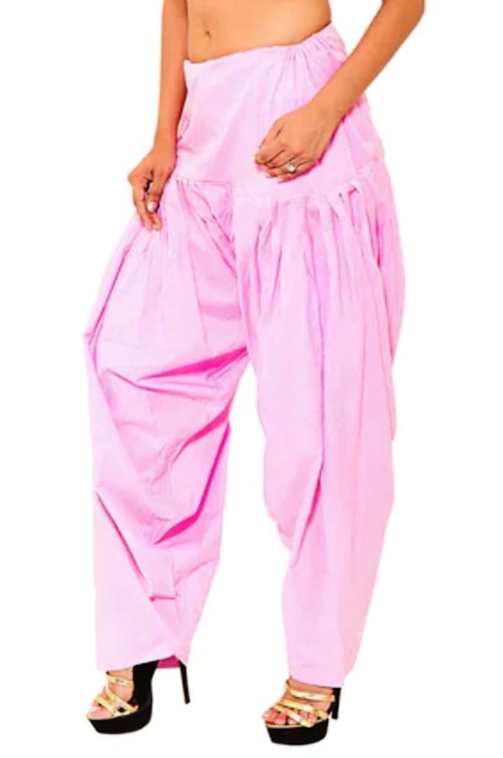 noor enterprises fashion's ready made fully stitched plain cotton semi patiala salwar with pocket for women/girls1