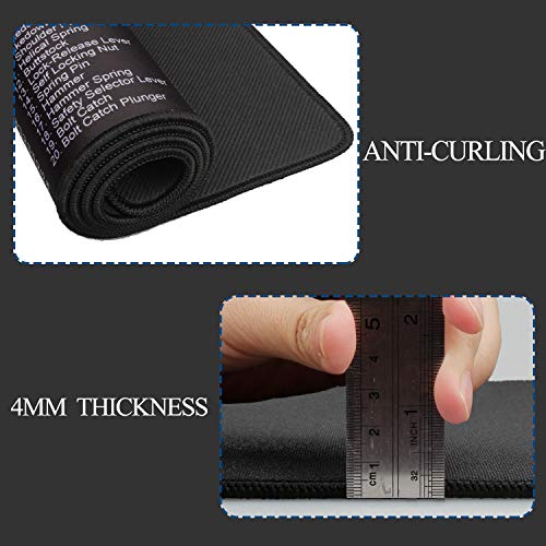 AmyZone Gun Cleaning Mat AR 15 Extra Large Gaming Mouse Pad Stitched