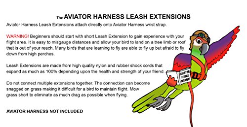 The Aviator Bird Harness Leash Extension: 40 foot/12 Meter for Medium or larg.